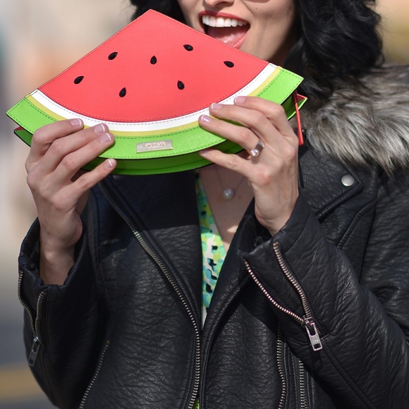 Rare!! Kate Spade Watermelon Clutch - Picture 5 of 15